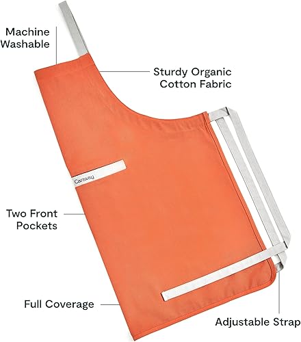 Miniatura 3 de Caraway Delantal  Delantal 100% algodón orgánico  Cuenta con 2 bolsillos y correa ajustable para el cuello