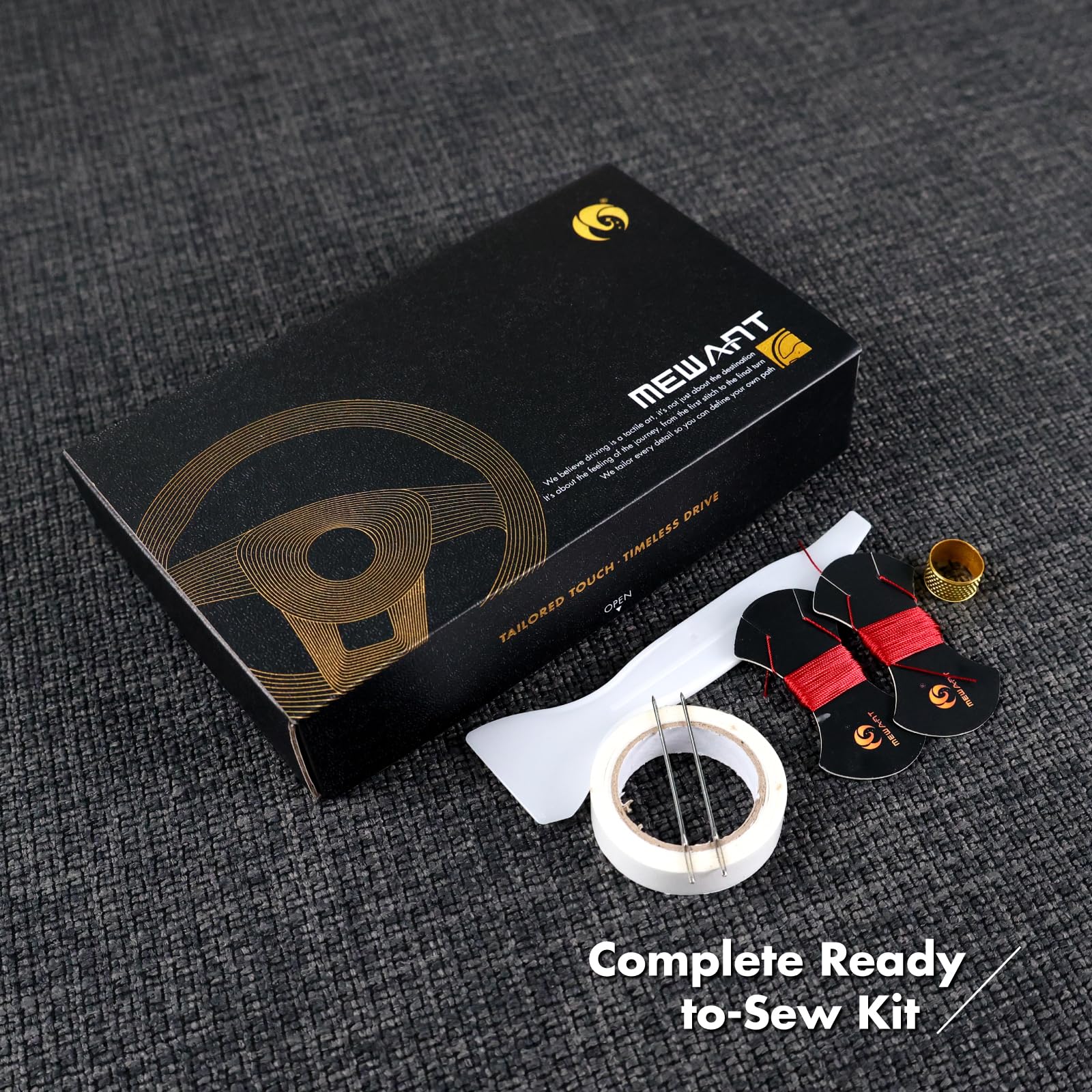 MEWANT Funda para volante de piel de microfibra auténtica de fácil costura de 30 minutos, compatible con Tesla Model 3 Highland 2023-2026 Model Y Juniper 2025-2026, compatible con calentador, ajuste