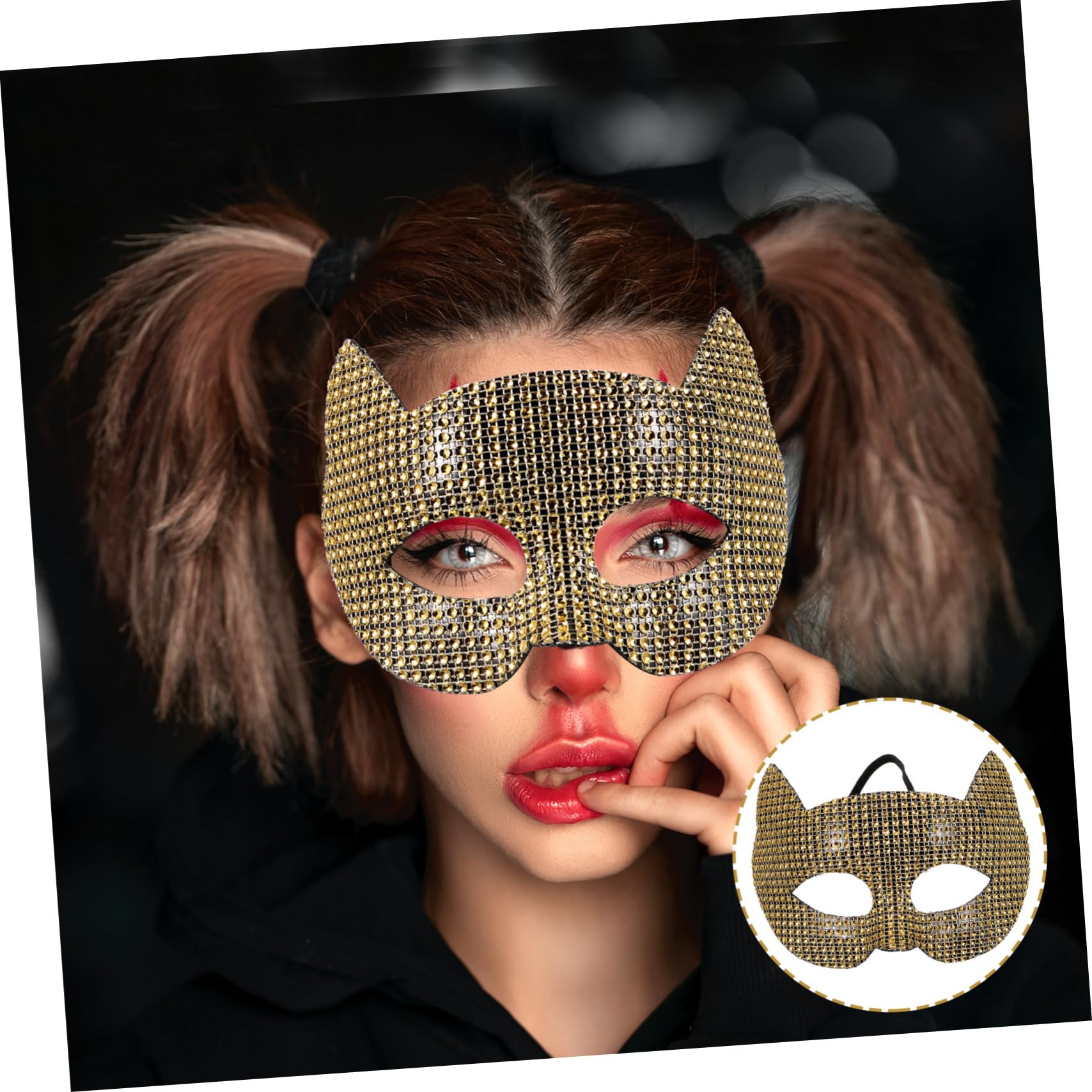 Healeved 5 Pezzi Maschera per Cosplay con Decorazioni Maschera per Leggera e Confortevole per e Foto Accessorio per Performance e Halloween
