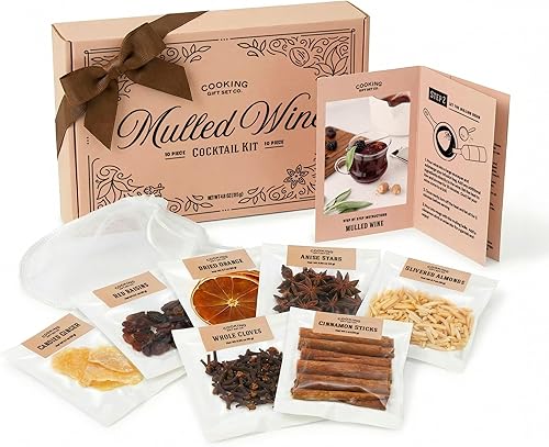 Kit de vino caliente especias para sidra de manzana y mezcla de gluhwein alemán infundido El mejor regalo para amantes del vino para noches