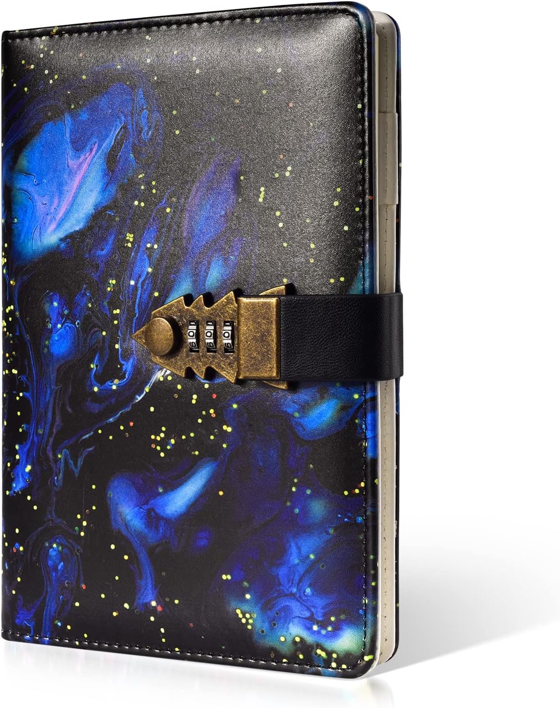 Diary with Lock for Adults, Lock Journal Combination Lock Writing Travel Diary A5 Journal Notebook (Atyle H)