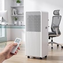 Tragbare Klimaanlage kühlt 300 m², leise AC-Einheit mit entfeuchtendem Ventilator, Schlafmodus, Fernbedienung, 24-Stunden-Timer für Schlafzimmer, Büro, Wohnung