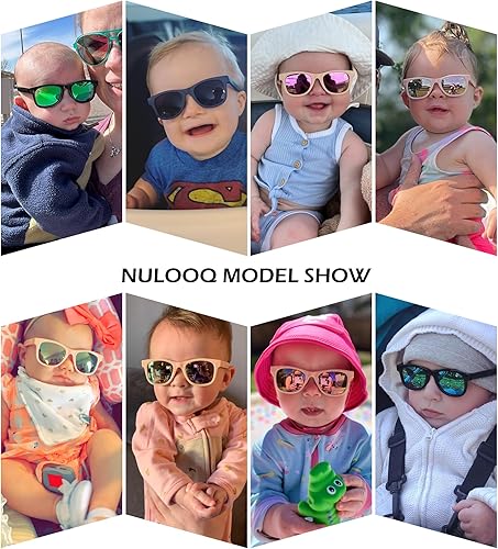Miniatura 3 de Gafas de sol polarizadas flexibles para bebés con correa ajustable para niños pequeños y recién nacidos de 0 a 18 meses