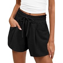 ANRABESS Shorts for Women Summer Casual High Waist Drawstring Comfy Dressy Lounge Beach Vacation Shorts with Pockets