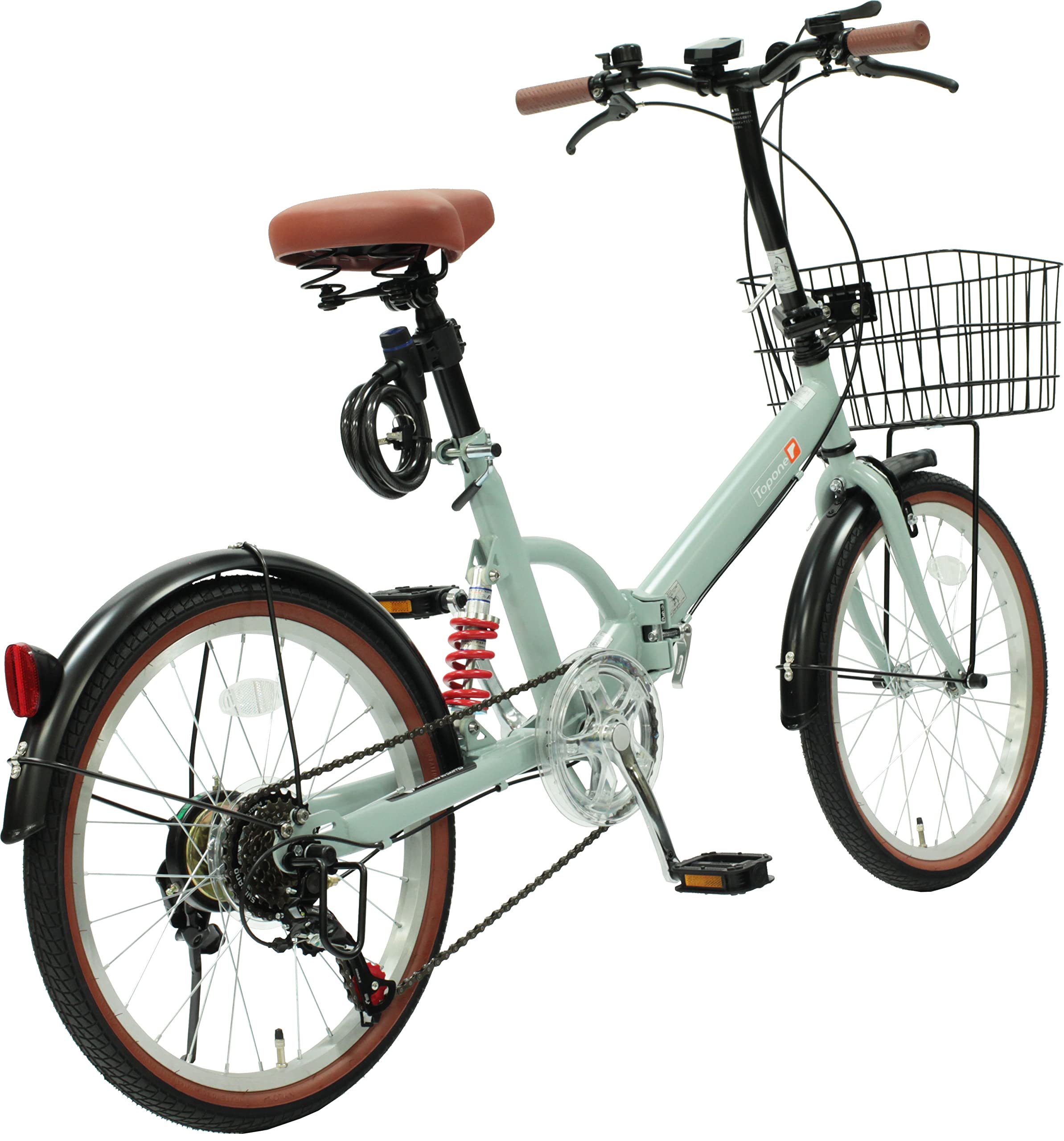 Amazon | 折りたたみ自転車 20インチ リアサスペンション ツートン