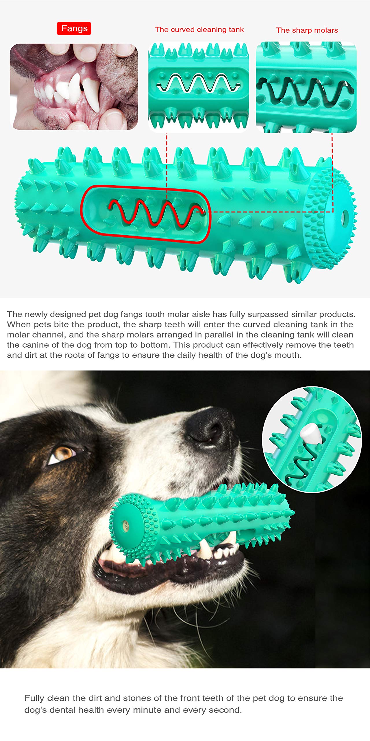 Juguetes masticables para perros para masticadores agresivos, palo de limpieza para el cuidado del cepillo de dientes de perro, juguete masticable para cachorros pequeños y medianos (azul