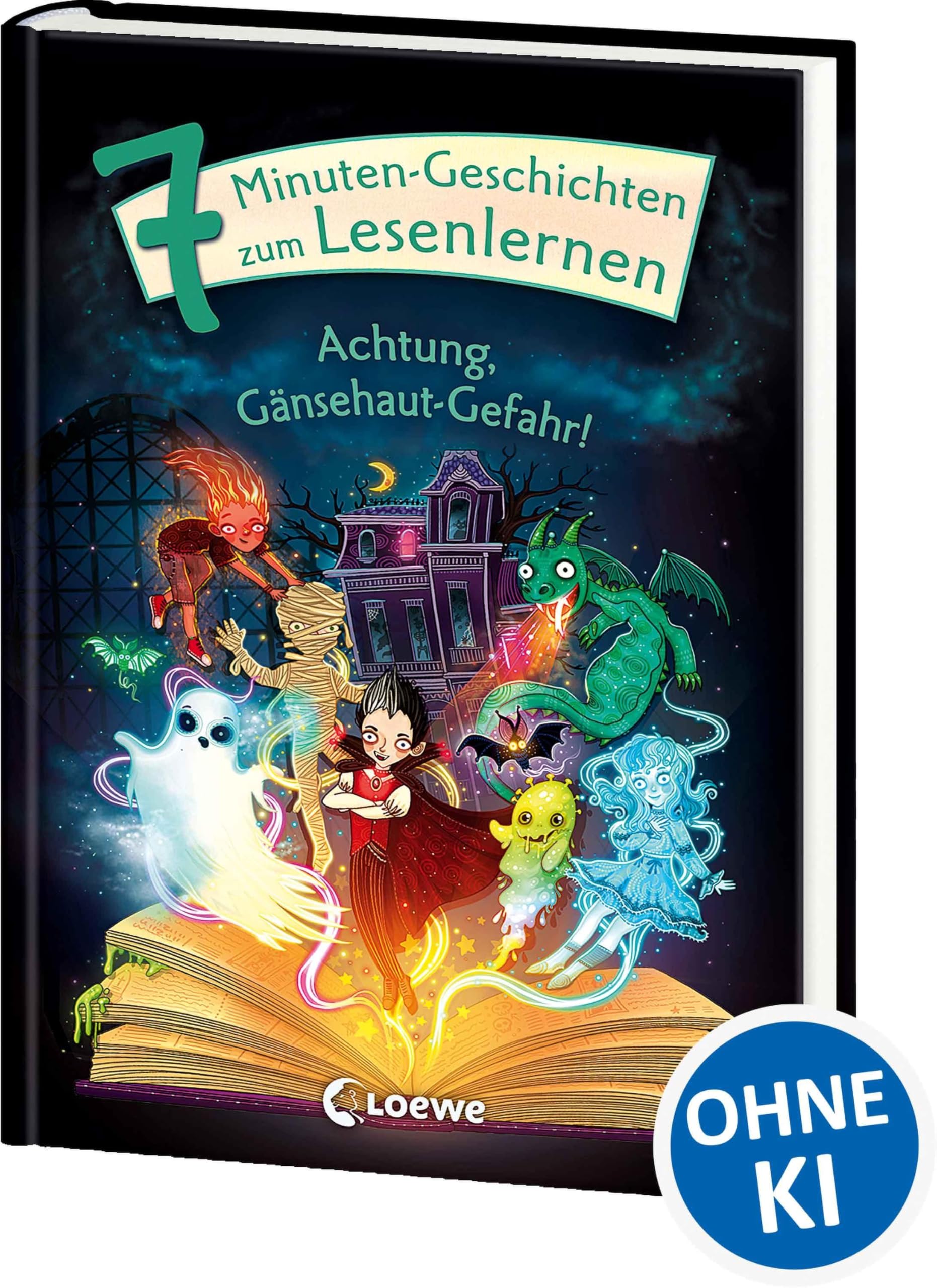 Leselöwen - Das Original - 7-Minuten-Geschichten zum Lesenlernen - Achtung, Gänsehaut-Gefahr!: Erstlesebuch für Kinder ab 6 Jahren