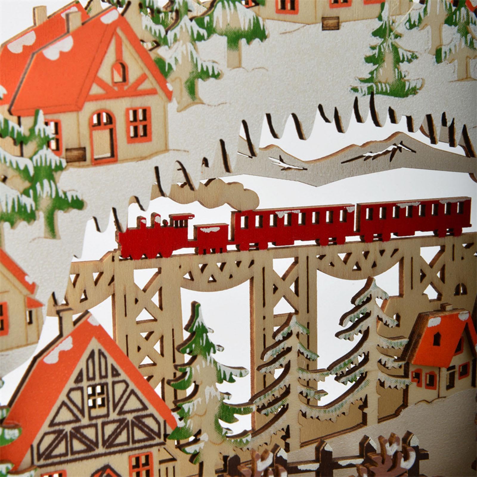 Weihnachts Adventskalender mit 24 Schubladen, Beleuchtete Weihnachtstischdekoration