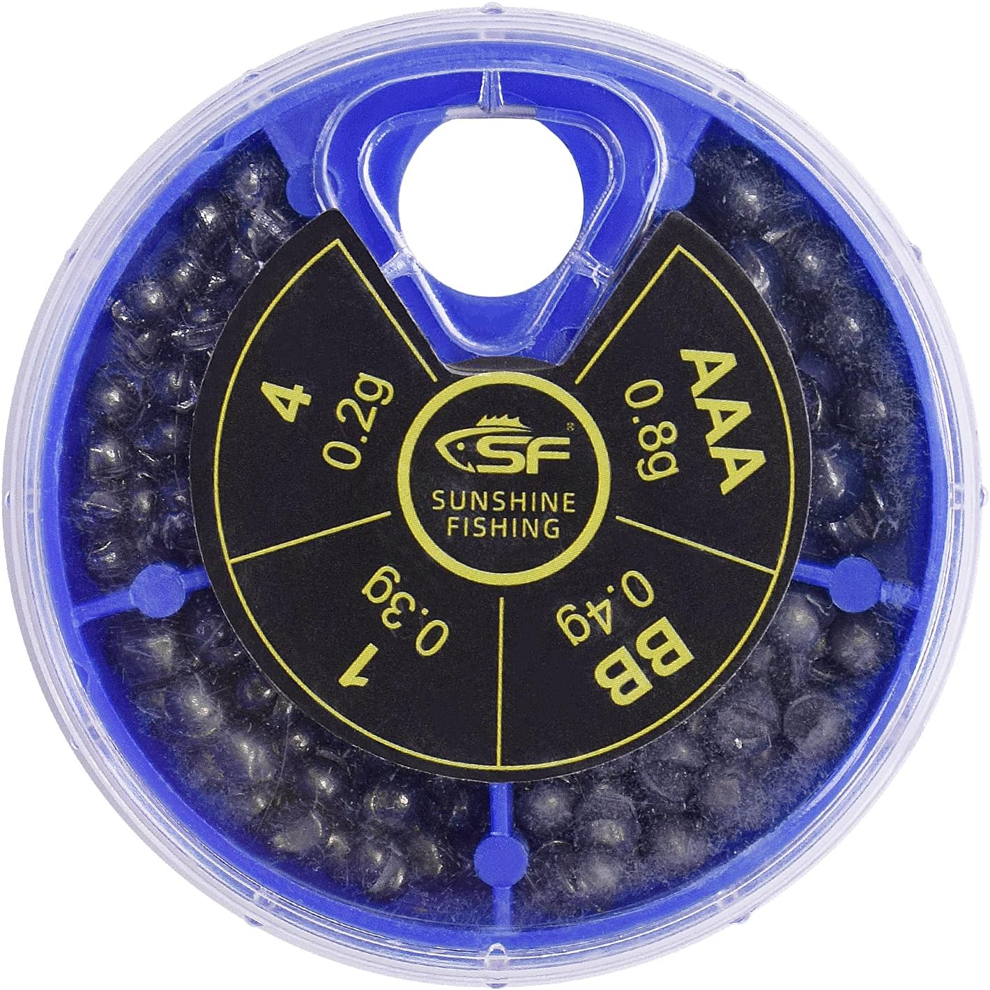 SF Micro Split Shot Combo Removable Fly & Ice Fishing Sinkers Weights - Pure Lead - Tackle (112 Pcs/4 Sizes/1 Box)