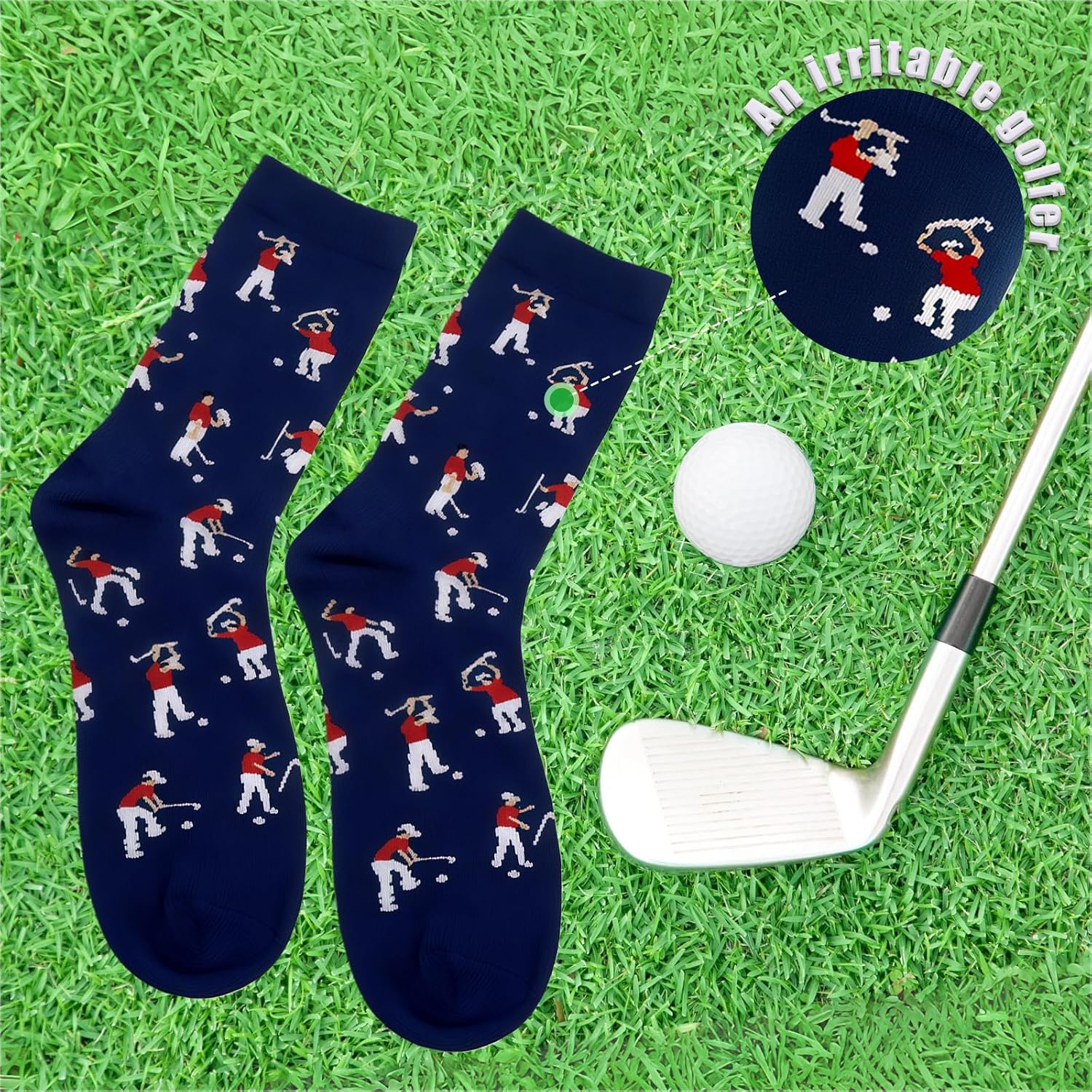 Golf Socks -Annoyed Golfer Novelty Socks Golf Gifts for Men image 5