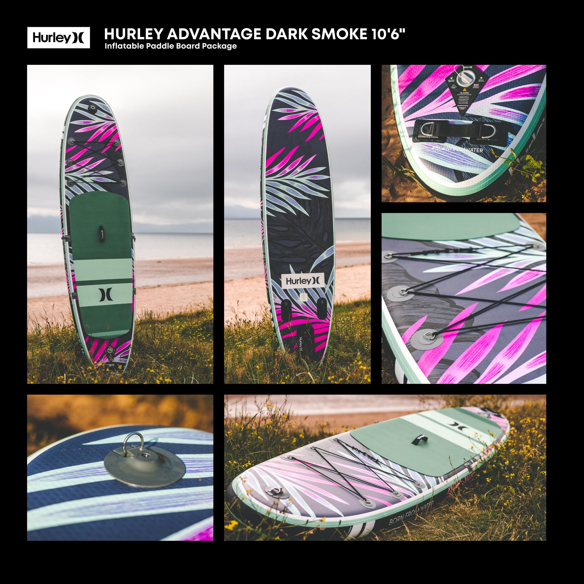 サーフィン・ボディボード Hurley ADVANTAGE ELITE Hurley Advantage Dark Smoke 10'6