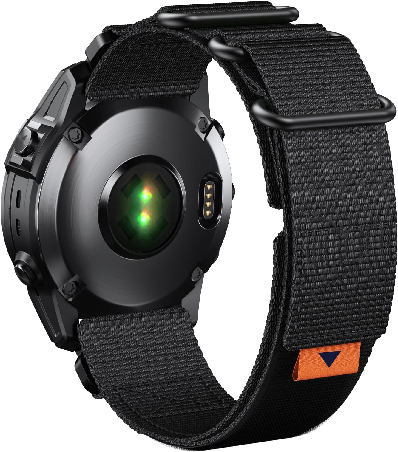 Nylon Three Buckle Design Strap 26 mm width Compatible with Garmin Fenix 7X | Fenix 6X | Fenix 5X | Fenix 5P | 5 Plus | Fenix 6X Pro | Fenix 3, Nylon Quick Fit Strap