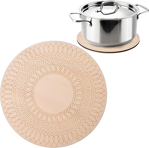 Whole Housewares Salvamanteles de madera para platos calientes, ollas y sartenes, olla de madera resistente al calor, accesorios de encimera de