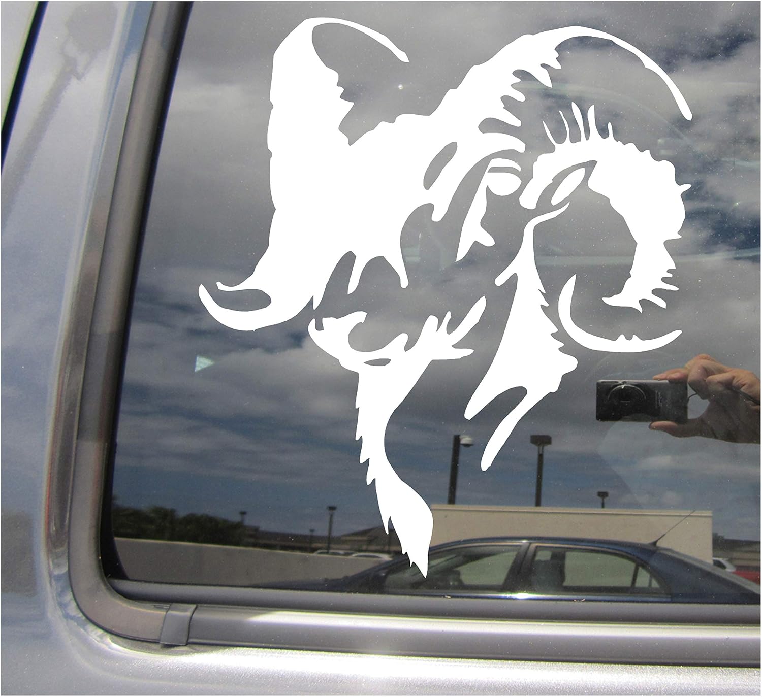 Bighorn Sheep - Horn Ram Hunting - Cars Trucks Moped Helmet Hard Hat Auto Automotive Craft Laptop Vinyl Decal Store Window Wall Sticker 01075