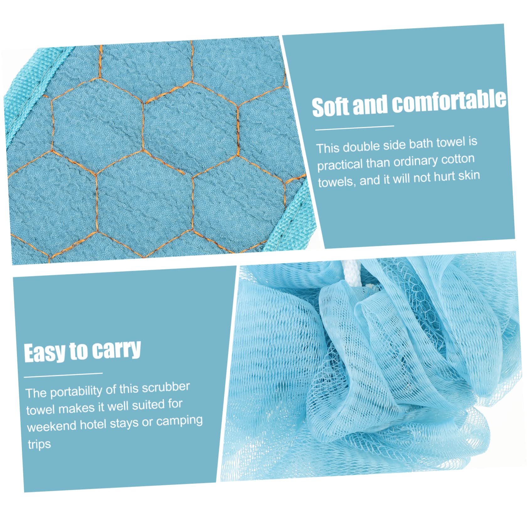 VICASKY 1Set Exfoliating Bath Scrubber Portable Bathing Towel for Deep Cleaning Strong Water Absorption for Home and Dormitory Use Enjoy Relaxing Bath Experience