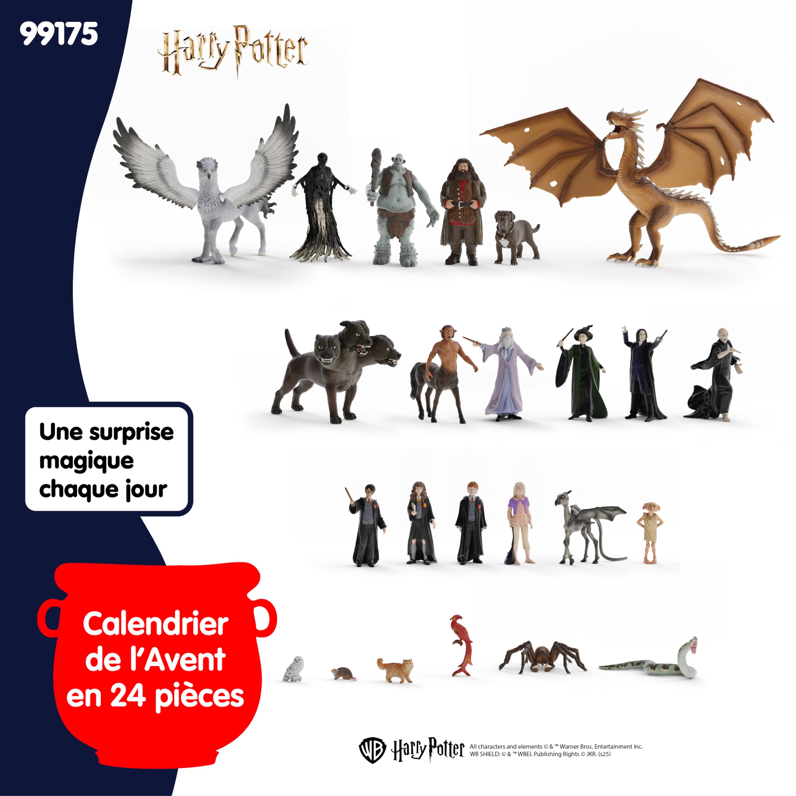 schleich HARRY POTTER calendrier de l’Avent 2025 – 99175 | figurines de collection et de jeu détaillées | idée de cadeau pour enfants dès 6 ans & collectionneurs | calendrier de Noël avec 24 figurines