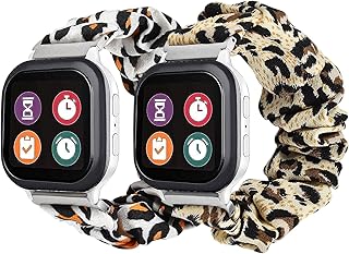 Khxriypha Cute Scrunchie Band Compatible with Gizmo Watch Band Stretchy Fabric Strap for Gizmo Watch Band Replacement Wristband Compatible with Gizmo Watch 3/2/1 & Gabb Watch 2/1 for Girls Kids
