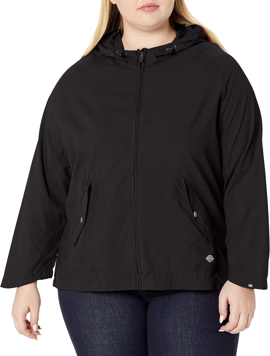 Dickies Women's Plus Size Performance Hooded Rain Jacket