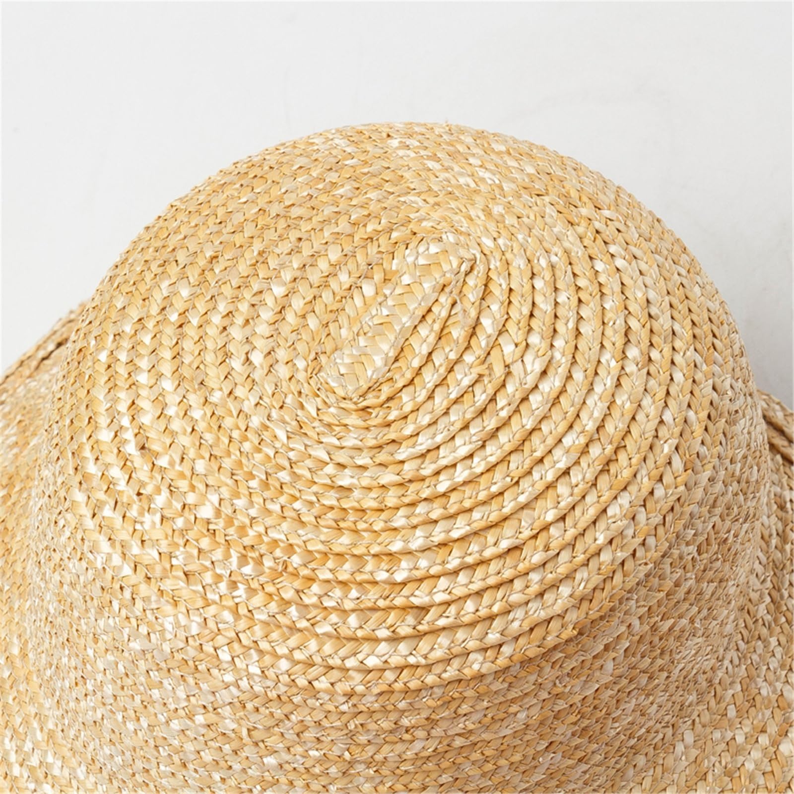Cappello da Sole in Paglia a Tesa Larga per Bambini - Tessuto a Mano con Cinturino Regolabile per Protezione UV
