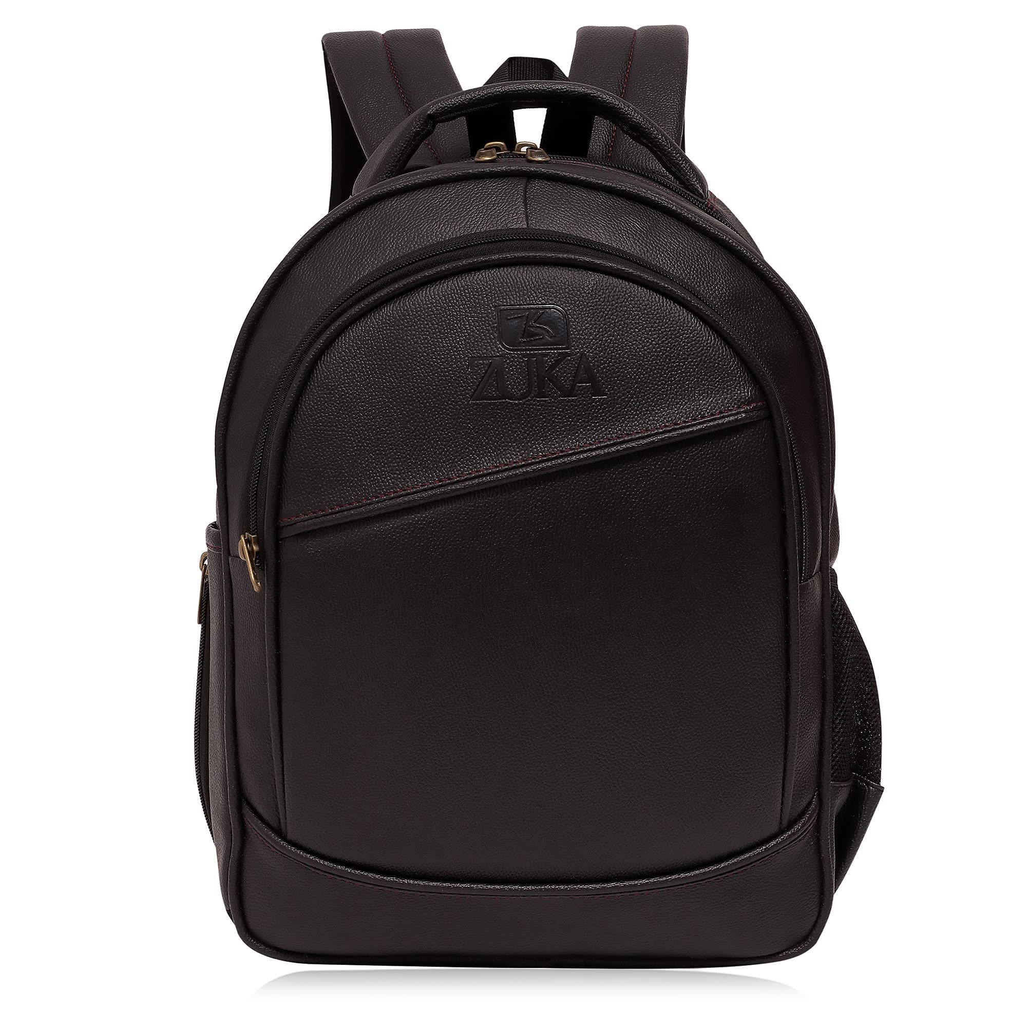 ZUKA® Synthetic Leather Luxur Anti Theft Travel Laptop Backpack (Tan) (Black) (B09PDY4T6F) Amazon Price History, Amazon Price Tracker