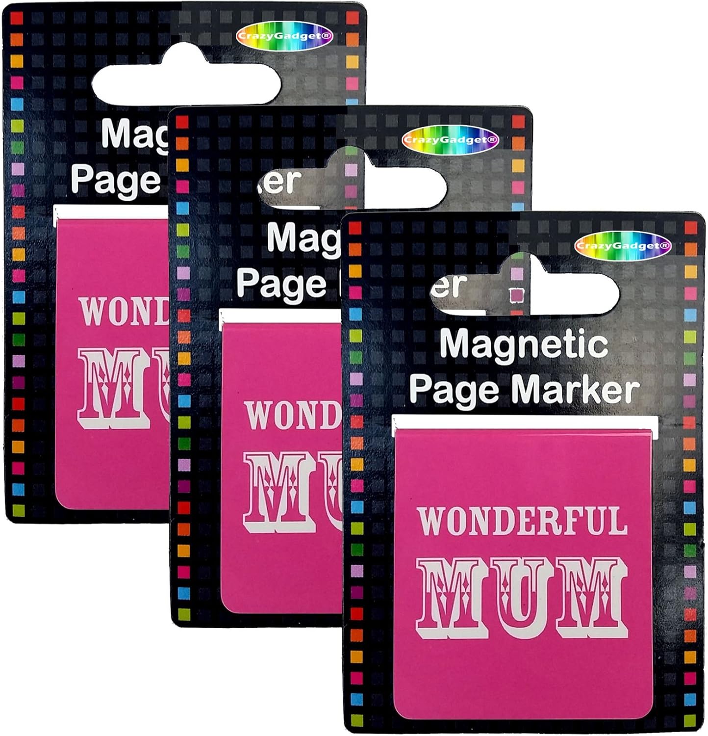 3 x CrazyGadget® Page Markers Book Marks Ideal for