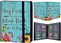 Vista 25 de Carpeta para tarjetas coleccionables de 4 bolsillos, 160 tarjetas, libro con banda elástica que se adapta a la mayoría de tarjetas