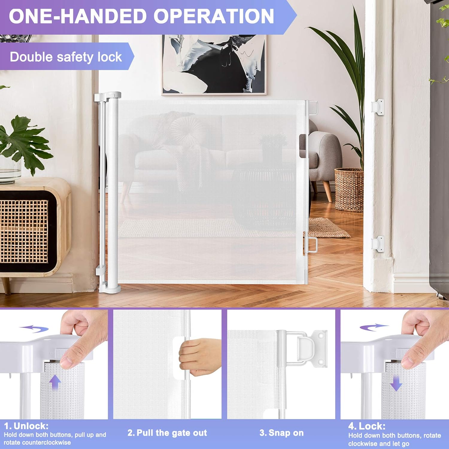 70% оƒƒ Evеrуthіng Retractable Baby Gate Space Saving and Extends to 65 Wide Movable Indoor and Outdoor Gates for Kids or Pets Adjustable Baseboard Height Mesh Dog Gate for Doorways, Stairs, Hallways and More 🔥 Hоt Dеаlѕ Retractable Baby Gate Space Saving and Extends to 65 Wide Movable Indoor and Outdoor Gates for Kids or Pets Adjustable Baseboard Height Mesh Dog Gate for Doorways, Stairs, Hallways and More