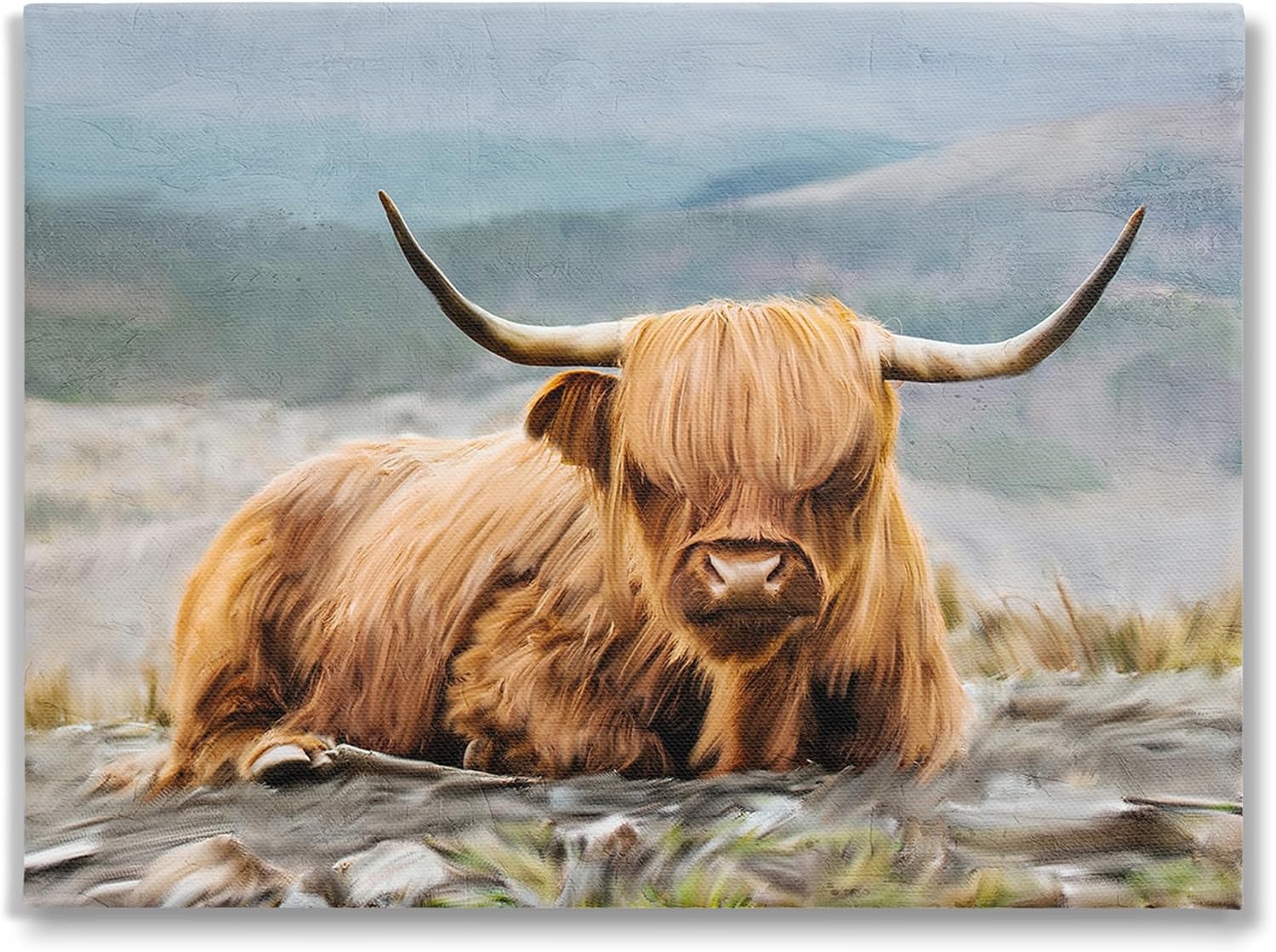 Stupell Industries Cattle Resting in Nature Canvas Wall Art by Kim Allen