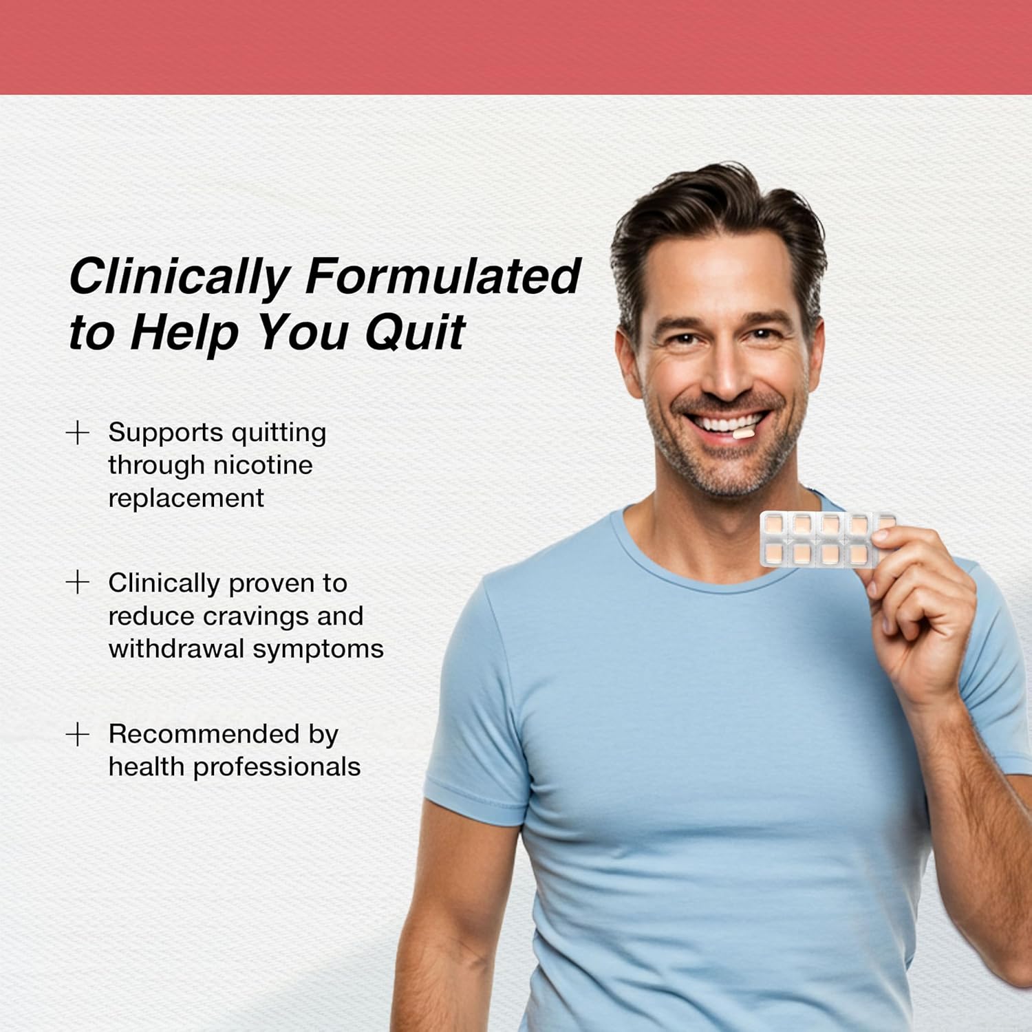 LUCY™ NRT Nicotine Gum, Stop Smoking Aid, Fruit Flavor, 4mg 100-Count