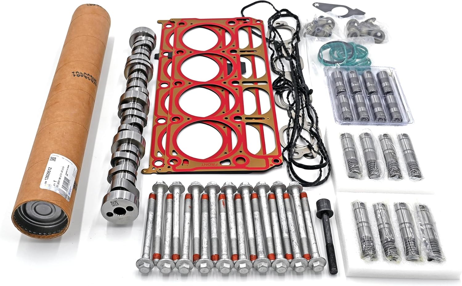 6.2L LT GEN-5 AFM Engine Rebuild Kit W/GENUINE GM 12629512 Camshaft | 8 AFM LIFTERS | 8 LS7 STYLE LIFTERS | HEAD GASKET KIT | BOLTS | FITS 2014-2020 Chevrolet 6.2L LT Gen5 L86 L87