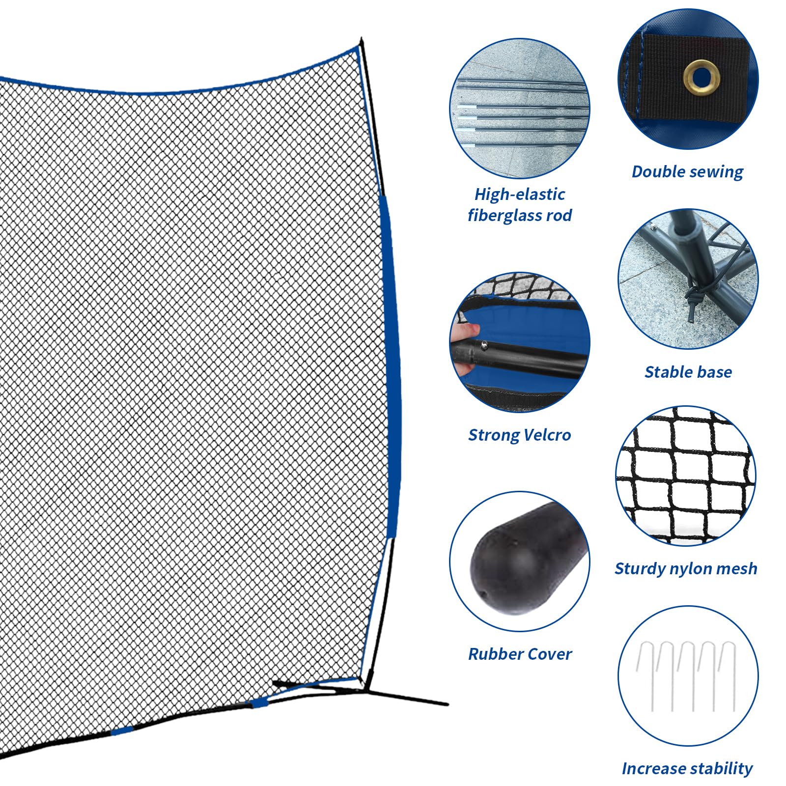 KAIDIDA Baseball Net for Backyard 20 X 10 FT Softball Training Use Indoor Portable Baseball Hitting Backstop Sport Nets