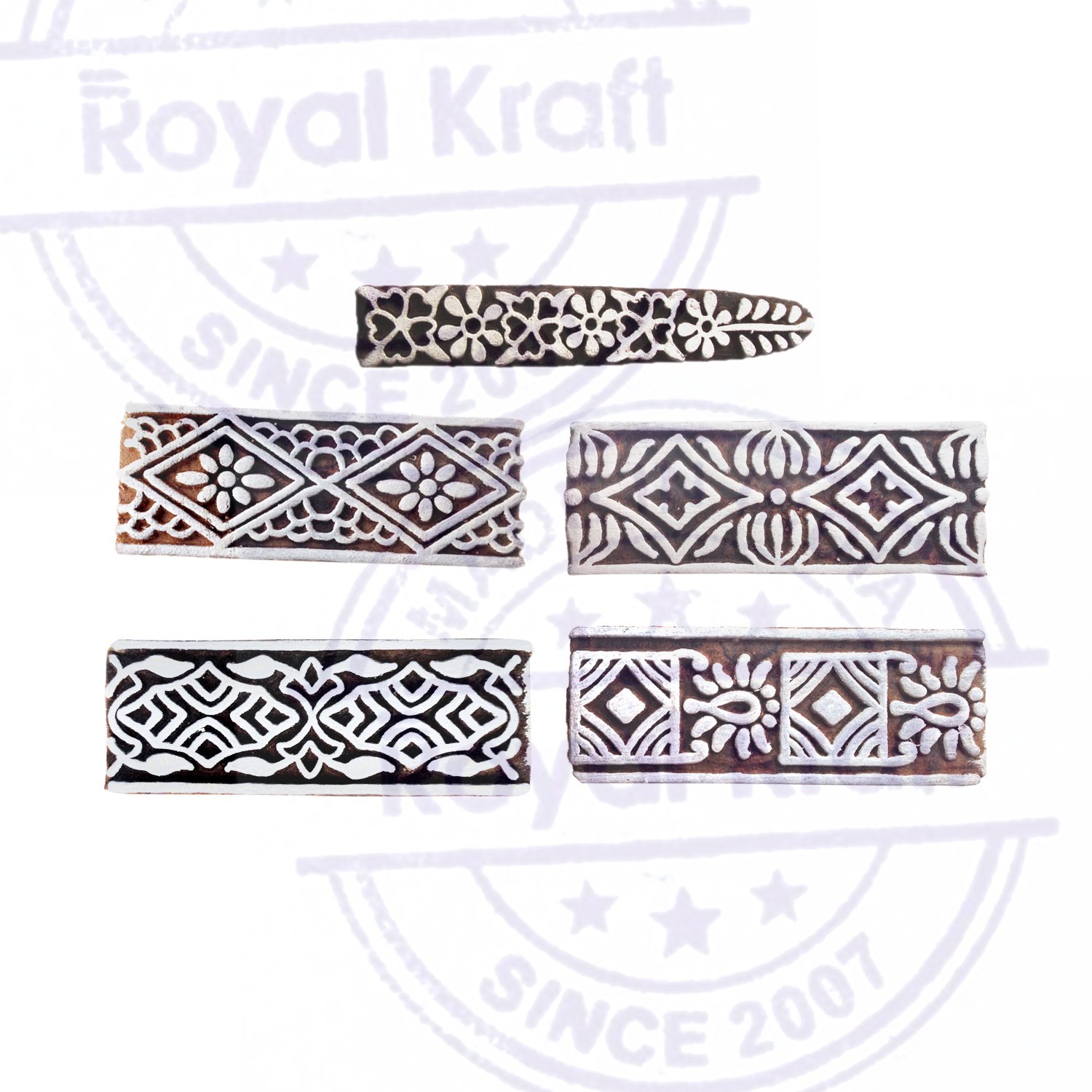Royal Kraft Artistico Tondo e Piazza Motif Legno Timbri per
