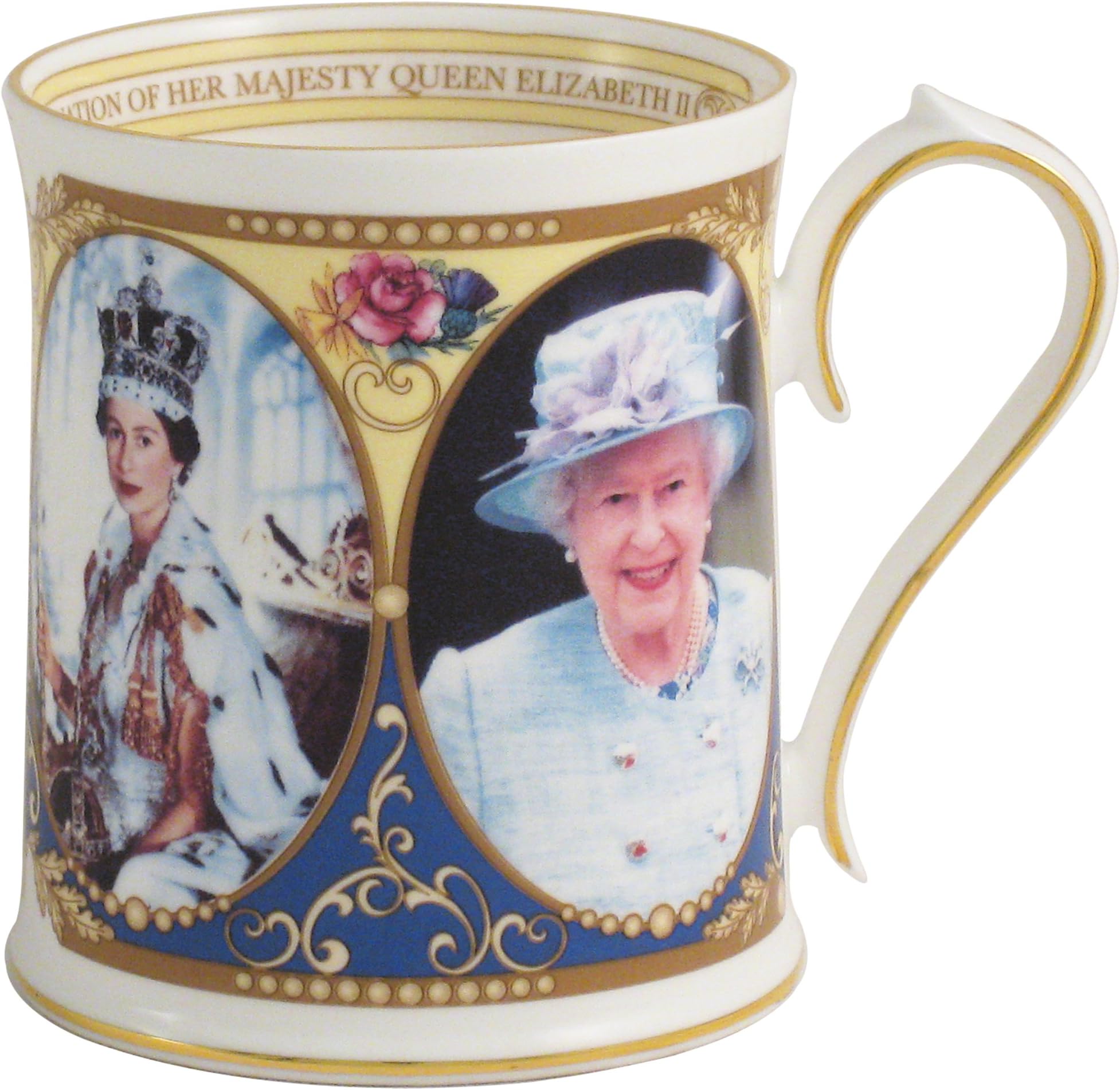 Aynsley 60th Anniversary Coronation Queen Elizabeth II Mug