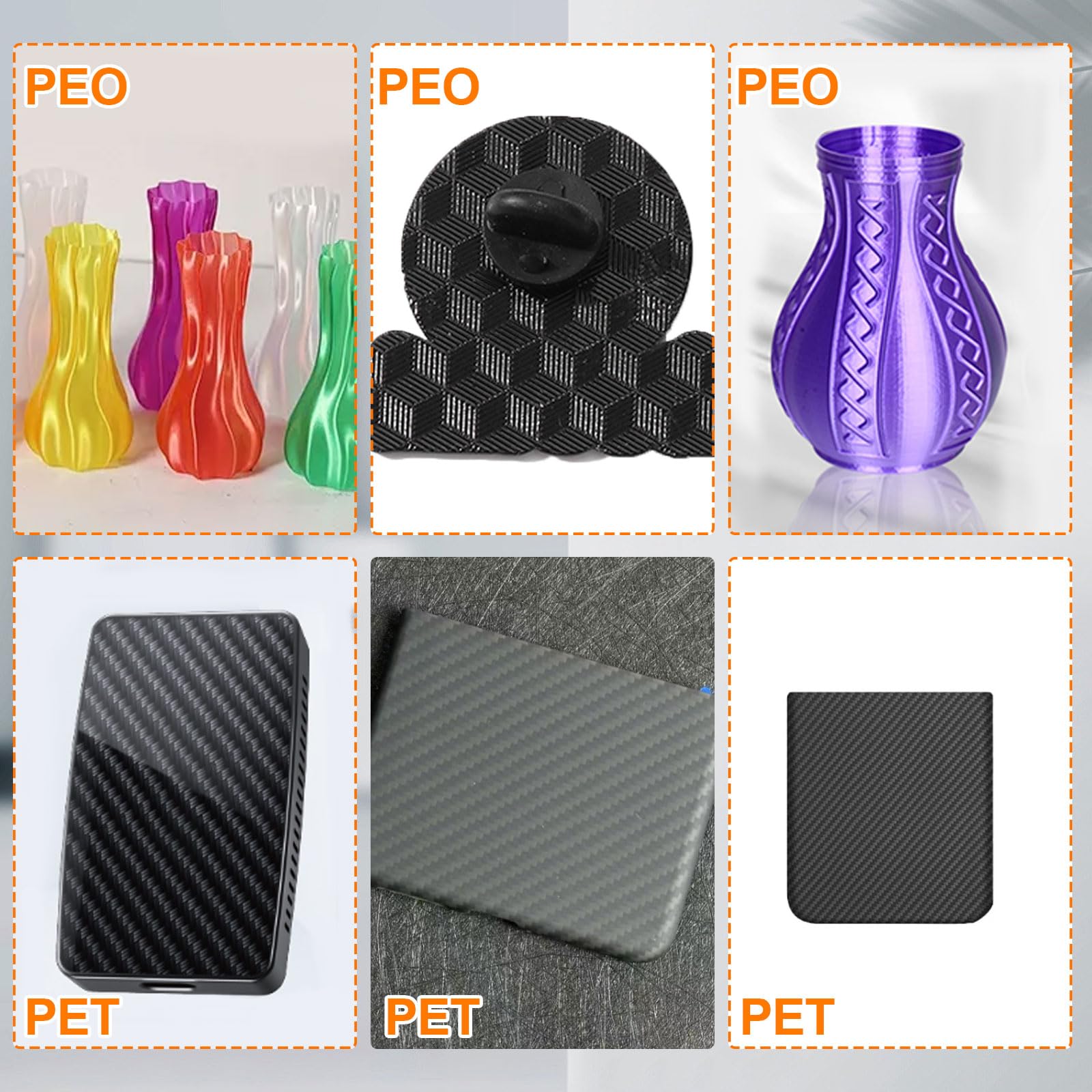 PEO PET płyta drukarska do Bambulab H2D, PEO PET H2D, płyta drukująca 355 x 325 mm, dwustronna, teksturowana, PEO + PET do drukarki 3D, elastyczna sprężyna stalowa płyta do druku Bambu Lab H2D