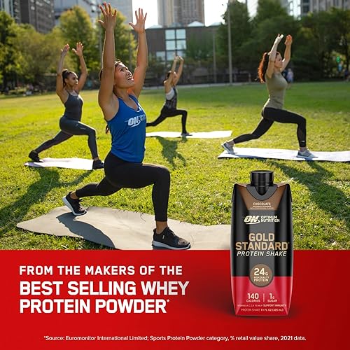 Miniatura 9 de Optimum Nutrition Gold Standard - Batido de proteína, 0.76 onzas de proteína, batido de proteínas listo para beber, sin gluten, vitamina C para