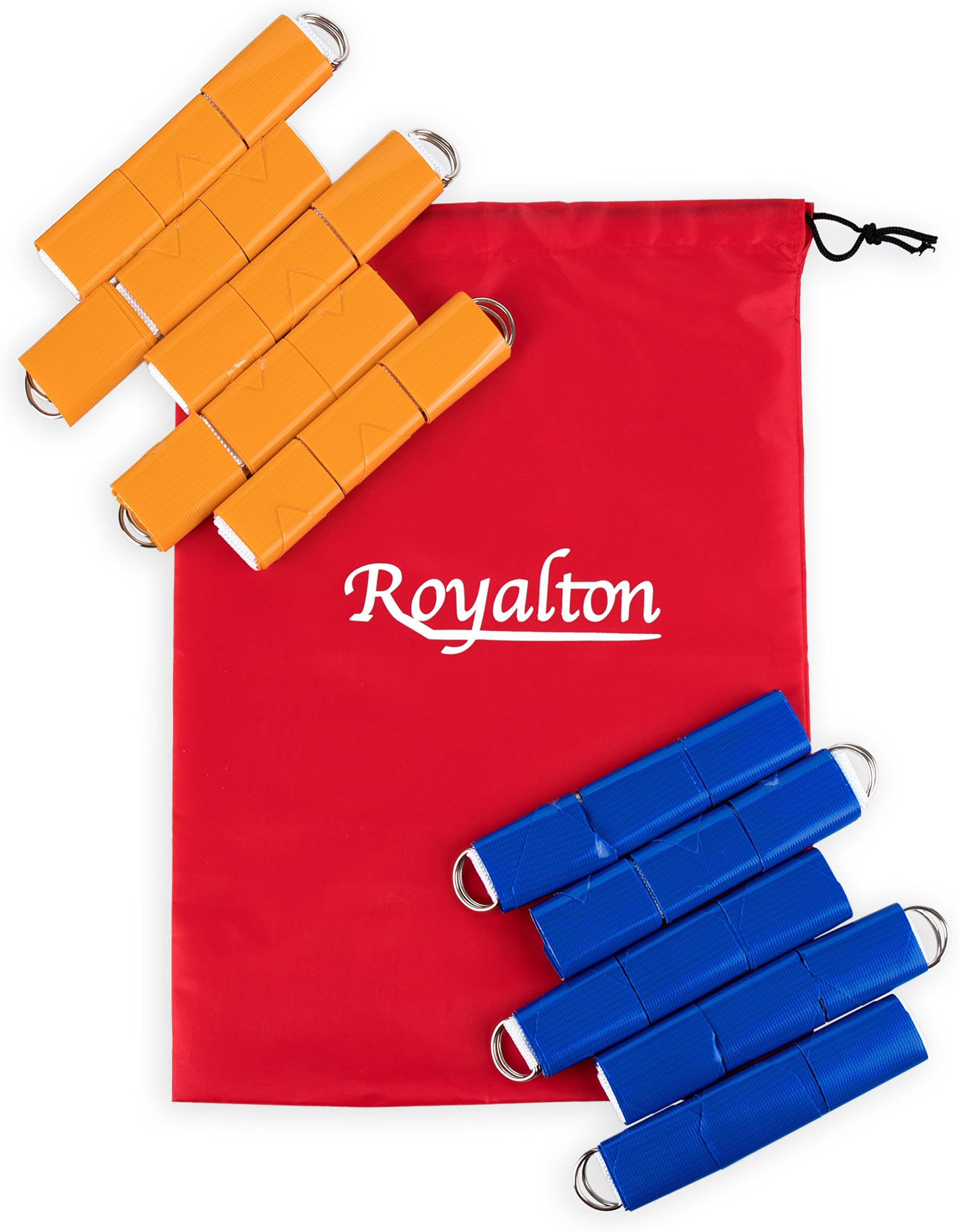 Royalton Flag Football Set for Backyard Games: Complete 10 Player Kit for Kids & Adults with 3 Flags per Heavy Duty Nylon Belt, Strategy Guide & Storage Bag