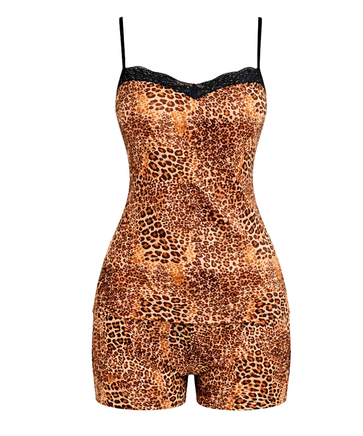 Love One Women Satin Cami Top and Shorts Night Suit Set, Soft 2 Piece Leopard Print Lace Sexy Sleepwear Nightwear Lingerie... - Review, Price and Buying Guide
