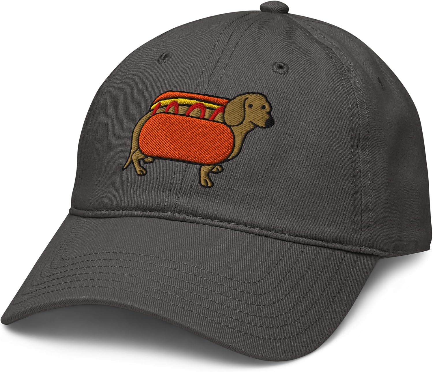 Weiner Dog Wearing a Weiner Dog Adjustable Baseball Hat