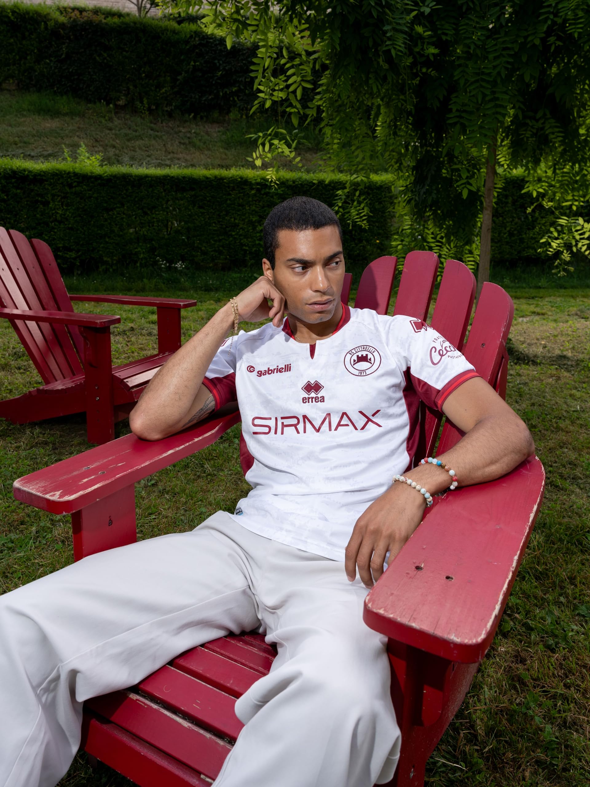Nuova Maglia Calcio Uomo Away 2024/25, Seconda Maglia Calcio Personalizzabile, Ufficiale Errea Uomo per Cittadella Calcio, Color Bianco