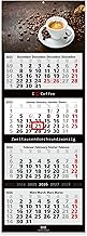 4-Monats-Wandkalender 2026 Großformat 33 x 90 cm mit attraktivem Kochen -Bildmotiv Geiger-Office (COFFEE 1)