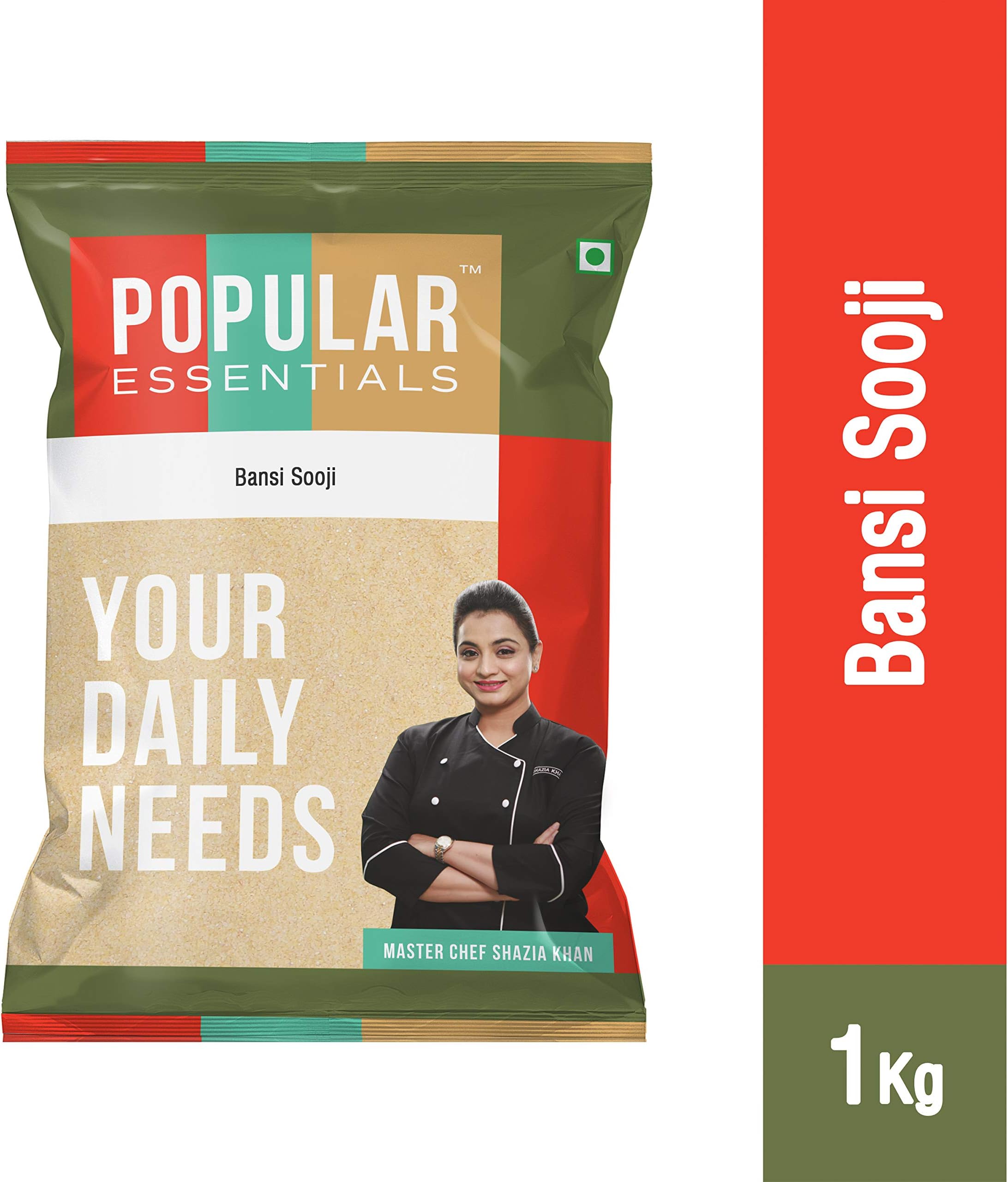 Popular Essentials Bansi Sooji, 500g