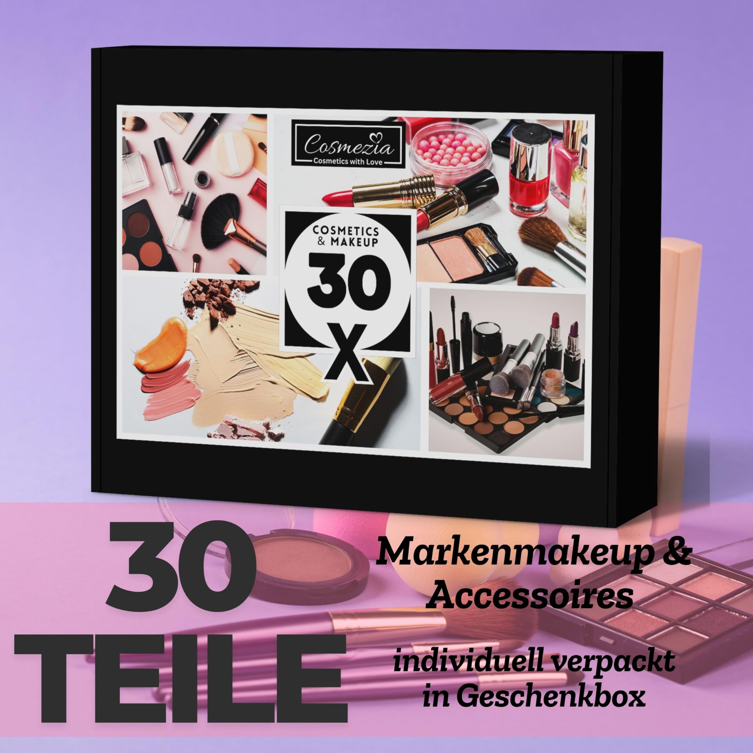Beauty Box 30x Marken Make-up & Kosmetik Set Makeup Restposten Neuware Posten Make Up, Geschenkbox mit Lippenstift, Lidschatten, Mascara, Nagellack, Pflege & Accessoires, Kein Artikel doppelt