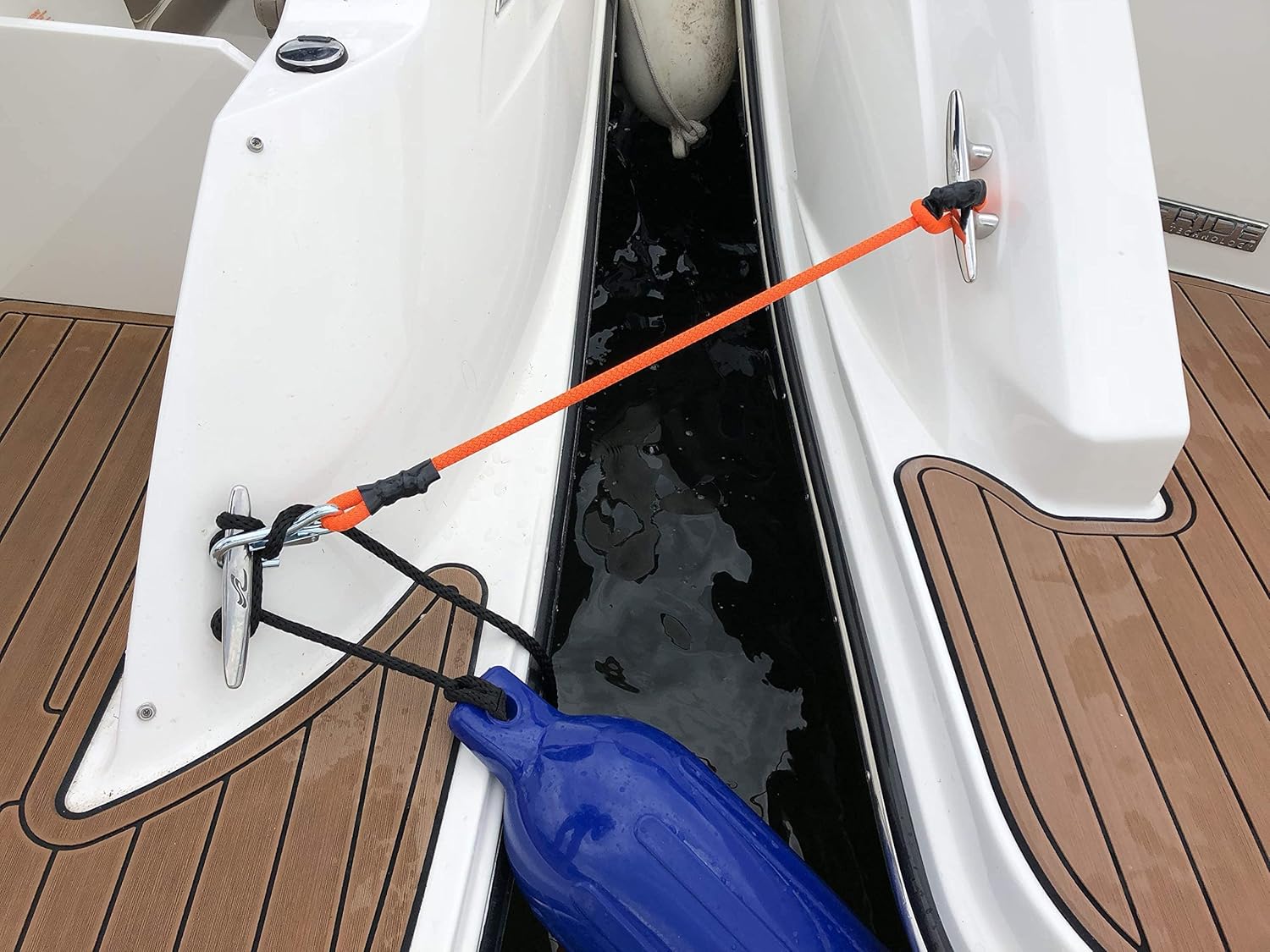 Made in USA - Anchor Shock Bungee Line Boat Mooring Rope, Dock Shock Absorber Kit, 2 Pack (40 Inch), Accessories for Pontoon, Kayak, Jet Ski Protection