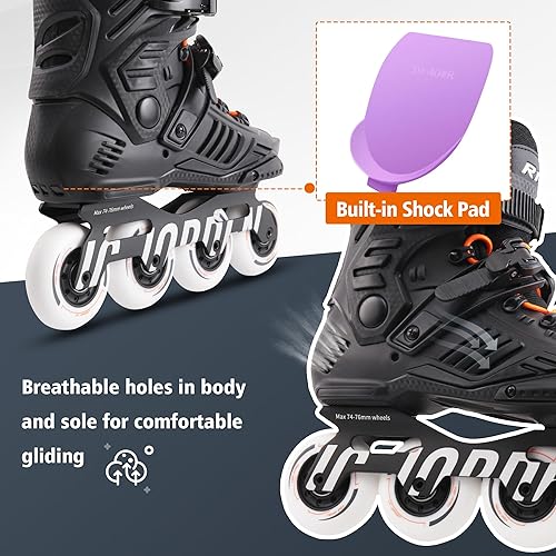 Miniatura 5 de Inline Skates for Women Men, Fitness Speed Racing Skates with Durable Outer Shell, Adult Male Female, Professional Outdoor Fitness Roller Skates