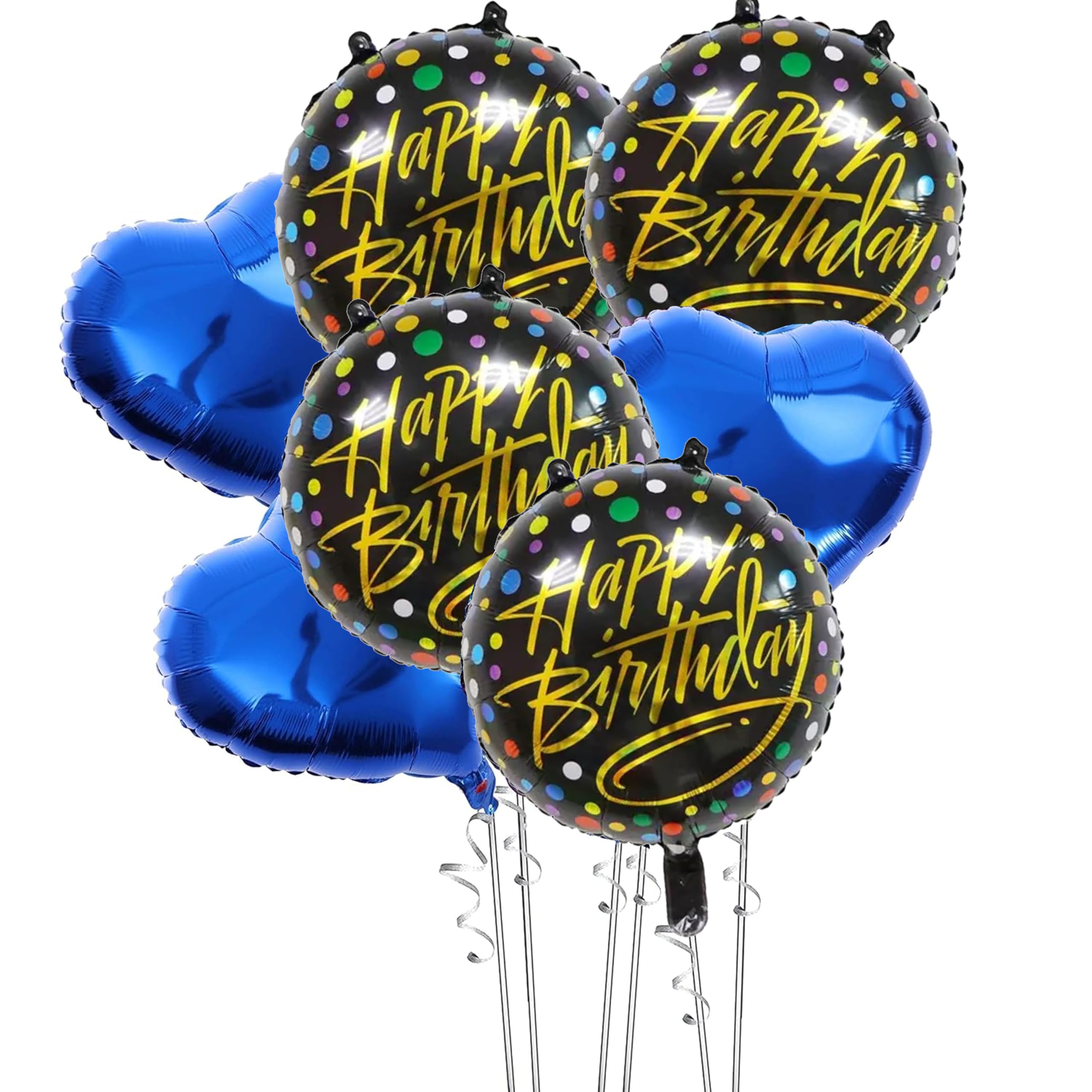 Amazon | TOYXE Happy Birthday バルーンブーケ ホイルバルーン ブルー
