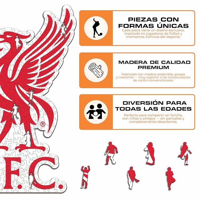 Foto 8 de 8 de Iconic Puzzles - Liverpool Classic Logo, ​​Producto Oficial, Puzzles de Madera para Adultos y Niños, Madera…