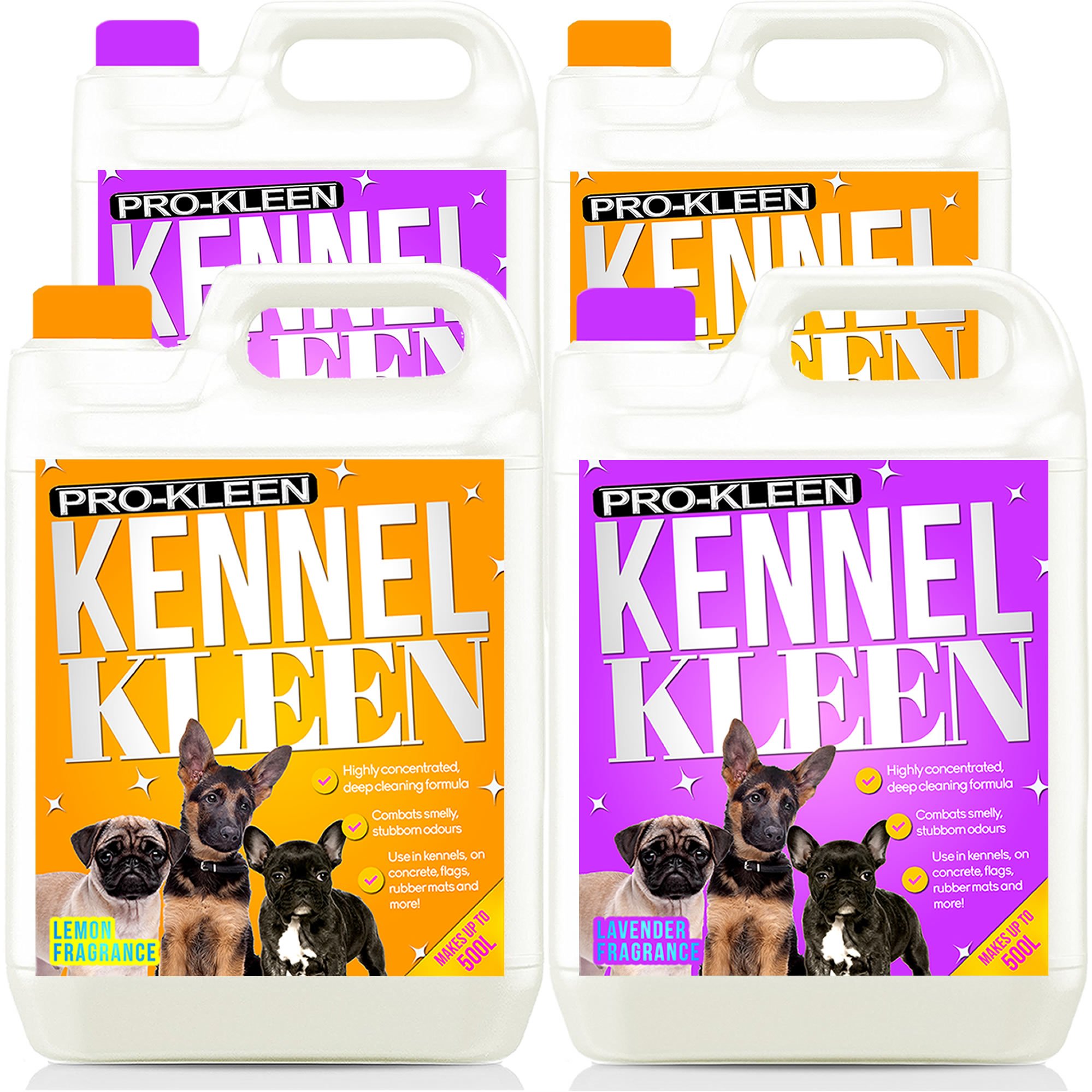 Pro-Kleen Kennel Disinfectant, Cleaner & Deodoriser (Lavender and Lemon Fragrance) - 20L Pack - Tested according to DVG (German Veterinary Medical Society)