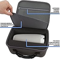 Vista 6 de CASEMATIX Funda de viaje compatible con Meeting Owl Standard, Pro, 2 o 3 y Owl Camera 360 Accesorios para sala de videoconferencias, Gris