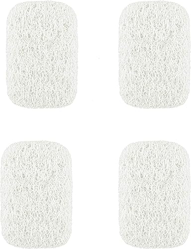 Miniatura 6 de Snowkingdom Paquete de 4 soportes protectores de jabón blanco para barra de jabón, almohadilla elevadora autodrenante, construcción porosa,