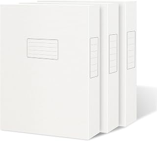 JiaWei Paquete de 3 unidades Caja archivo de con Tapa Magnética, Lomo de 40 mm, Hechos de Cartón Extra Fuerte de 1800 g/m², con Etiquetas Reemplazables para DIN A4 - Blanco
